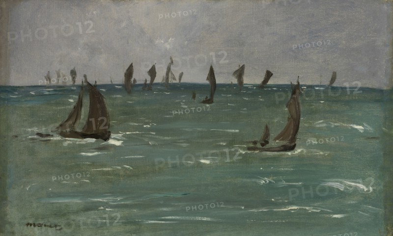 Boats at Berck-sur-Mer, 1873. Edouard Manet (French, 1832-1883). Oil on fabric; framed: 52.5 x 74 x 7 cm (20 11/16 x 29 1/8 x 2 3/4 in.); unframed: 34 x 55.8 cm (13 3/8 x 21 15/16 in.).