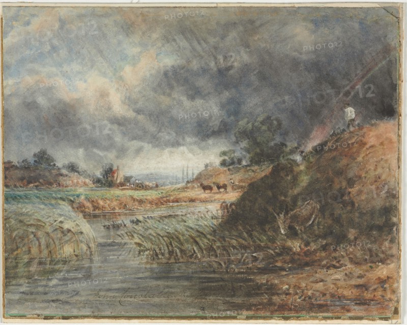 Hampstead Heath, 1800s. Imitator of John Constable (British, 1776-1837). Watercolor; sheet: 36.9 x 43.2 cm (14 1/2 x 17 in.).