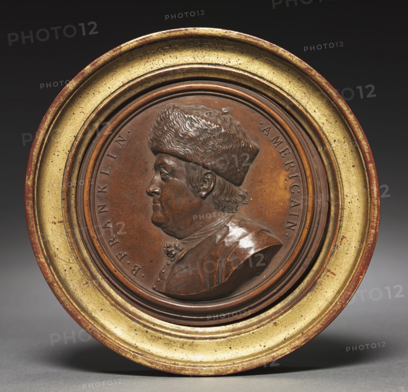 Portrait of Benjamin Franklin, 1777. Giovanni Battista Nini (Italian, 1717-1786). Terracotta; diameter: 11.4 cm (4 1/2 in.).