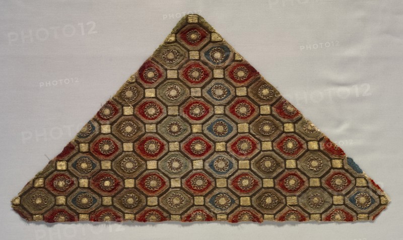 Triangular Textile, 19th century. Unassigned, 19th century. Embroidery with metal thread; average: 32.4 x 58.5 cm (12 3/4 x 23 1/16 in.).