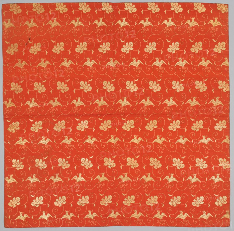 Brocaded Silk, 1800s. Japan, 19th century. Silk, metallic thread; average: 67.7 x 70.5 cm (26 5/8 x 27 3/4 in.).