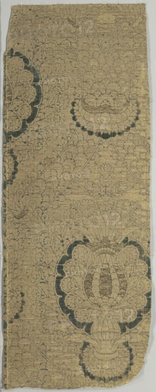 Velvet Fragments, early 16th century. Spain, early 16th century. Velvet (cut, voided, and brocaded): silk and gold thread; overall: 99 x 37 cm (39 x 14 9/16 in.).