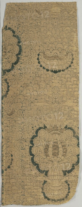 Velvet Fragments, early 16th century. Spain, early 16th century. Velvet (cut, voided, and brocaded): silk and gold thread; overall: 99 x 37 cm (39 x 14 9/16 in.).