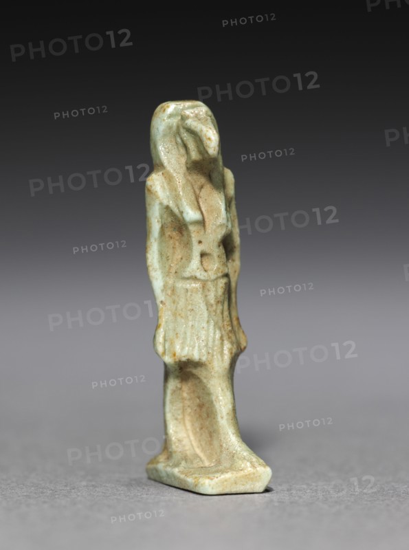 Amulet of Thoth, 305-30 BC. Egypt, Dynasty 30 to Ptolemaic Dynasty. Gray green faience; overall: 3.1 cm (1 1/4 in.).