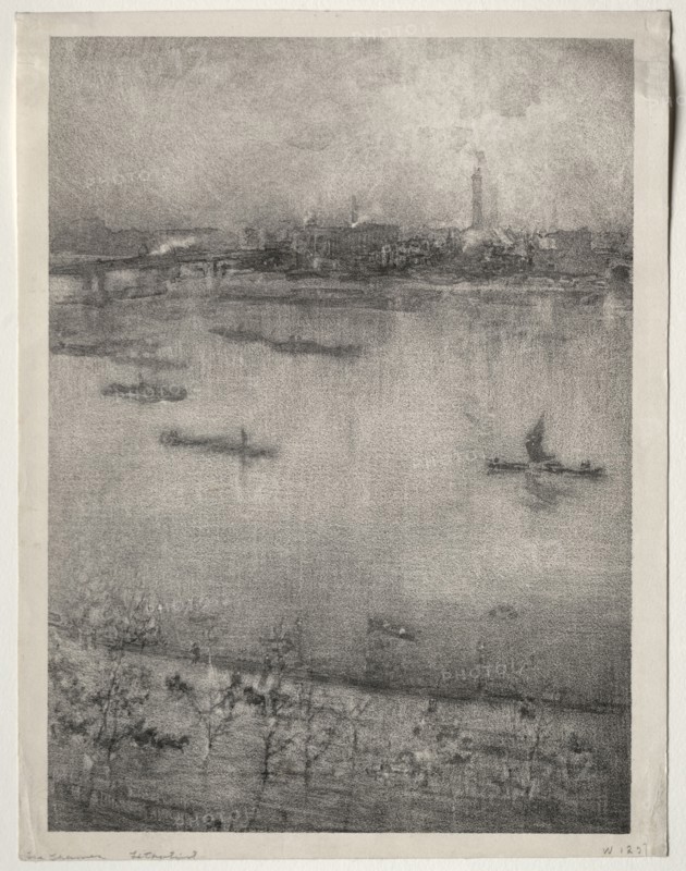 The Thames, 1896. James McNeill Whistler (American, 1834-1903). Lithograph