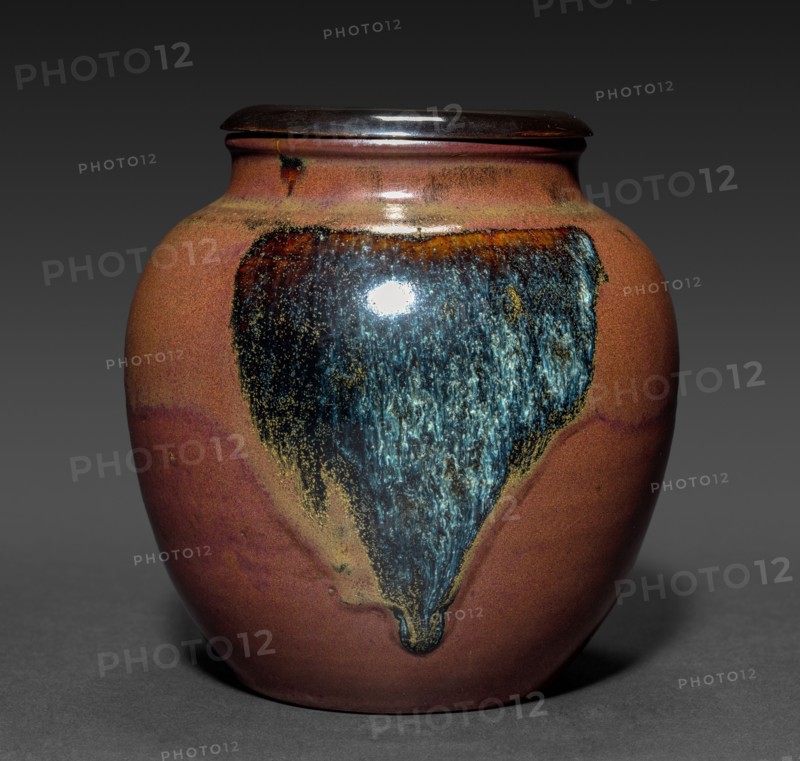 Jar with Wooden Cover, 1700s-1800s. Japan, 18th-19th century. Pottery; overall: 14.3 cm (5 5/8 in.).