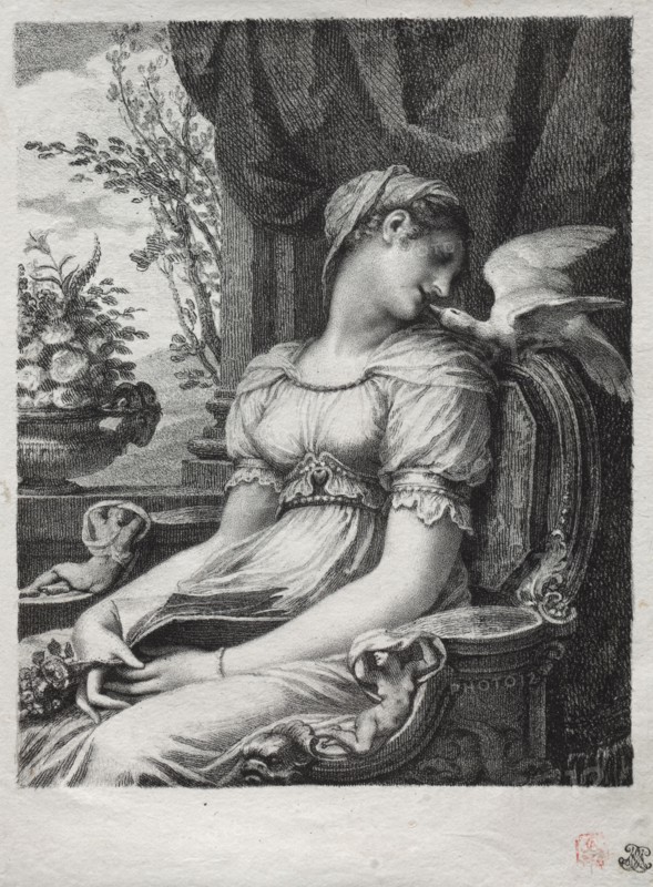 Meditation, 1822. Pierre-Paul Prud'hon (French, 1758-1823). Lithograph