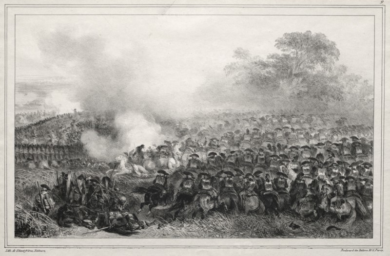 Album for 1835:  Carré enfoncé..., 1835. Auguste Raffet (French, 1804-1860). Lithograph
