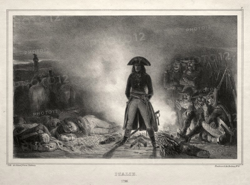 Album for 1836:  Italy, 1796, Napoleon Bonaparte, 1836. Auguste Raffet (French, 1804-1860). Lithograph