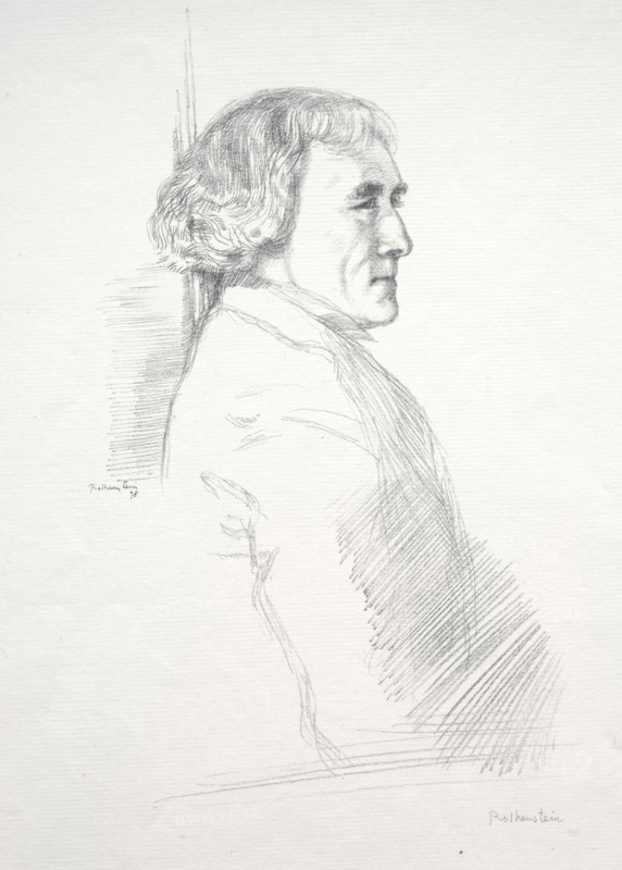 Sir Henry Irving, 1898. William Rothenstein (British, 1872-1945). Lithograph