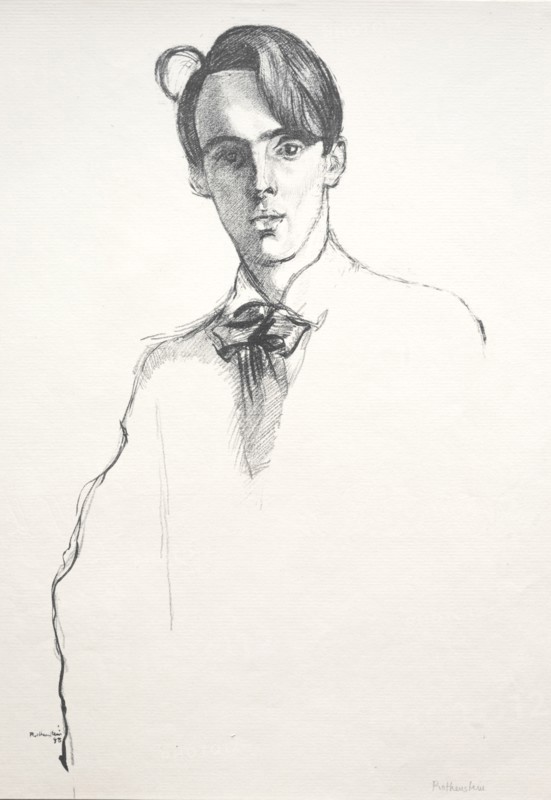 William Butler Yeats, 1898. William Rothenstein (British, 1872-1945). Lithograph