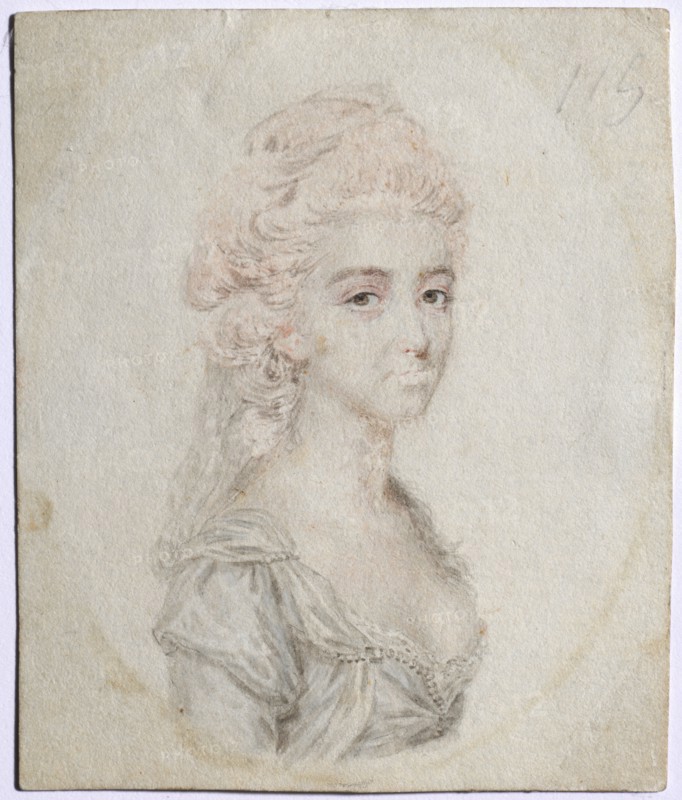 Portrait of a Woman, c. 1776. John I Smart (British, 1741-1811). Graphite and wash on laid paper; framed: 8.8 x 7.6 cm (3 7/16 x 3 in.); unframed: 6.4 x 5.1 cm (2 1/2 x 2 in.).
