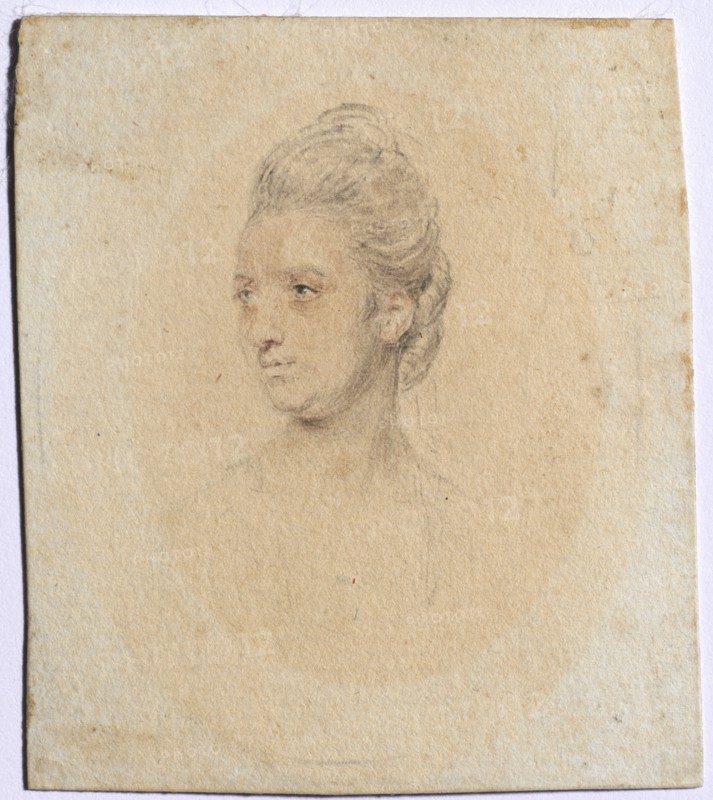 Portrait of a Woman, c. 1772. John I Smart (British, 1741-1811). Graphite and wash on laid paper; framed: 7.7 x 6.5 cm (3 1/16 x 2 9/16 in.); unframed: 5.5 x 3.8 cm (2 3/16 x 1 1/2 in.).