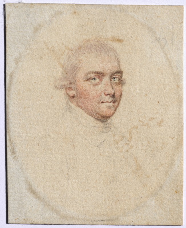 Portrait of Mr. Shippard, c. 1776. John I Smart (British, 1741-1811). Graphite and wash on laid paper; framed: 8.5 x 7.3 cm (3 3/8 x 2 7/8 in.); unframed: 5.7 x 3.7 cm (2 1/4 x 1 7/16 in.).