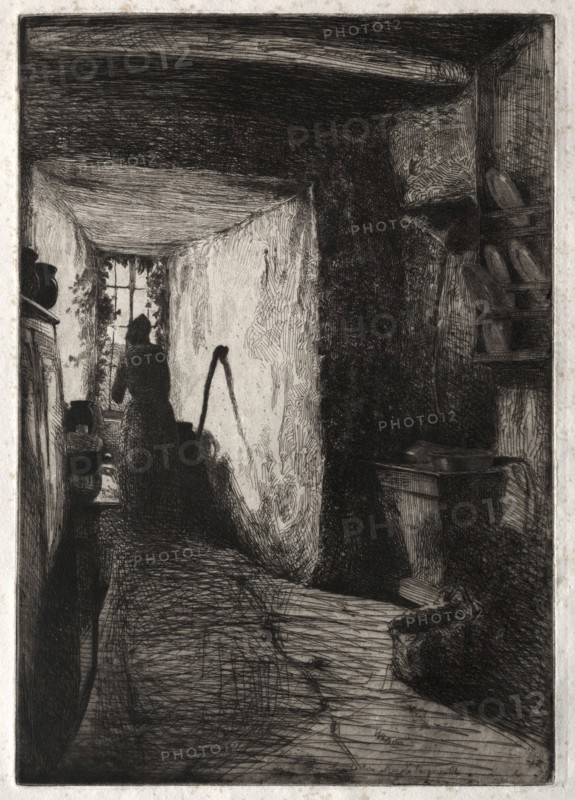The Kitchen, 1858. James McNeill Whistler (American, 1834-1903). Etching