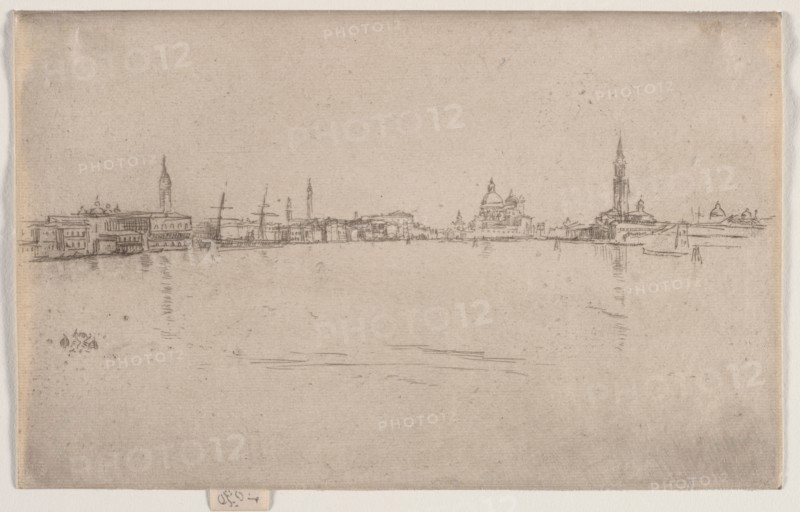 La Salute:  Dawn, c. 1880. James McNeill Whistler (American, 1834-1903). Etching and drypoint