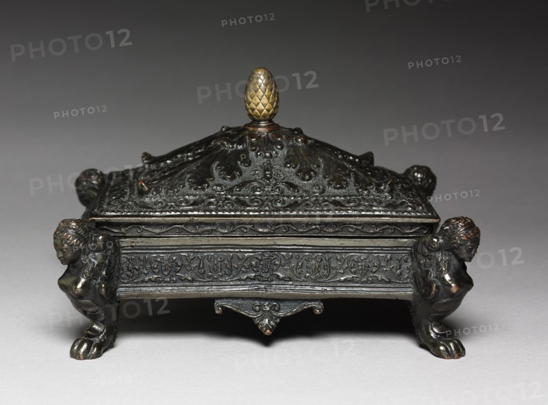 Writing Casket, c. 1525. Workshop of Severo da Ravenna (Italian, c.1496-c.1543). Bronze; overall: 16 x 21.3 x 14 cm (6 5/16 x 8 3/8 x 5 1/2 in.).