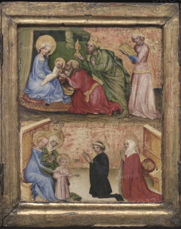 The Adoration of the Magi, c. 1424. Austria, Salzburg, 15th century. Tempera and gold on wood (oak); overall: 49.7 x 77.2 cm (19 9/16 x 30 3/8 in.); unframed: 39 x 31.7 cm (15 3/8 x 12 1/2 in.).