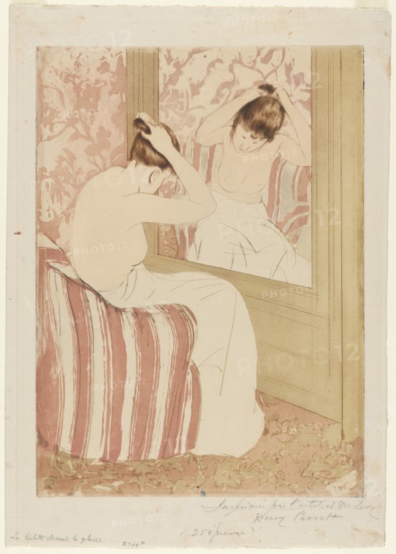 The Coiffure, 1890-1891. Mary Cassatt (American, 1844-1926). Drypoint and aquatint; platemark: 36.8 x 26.7 cm (14 1/2 x 10 1/2 in.)