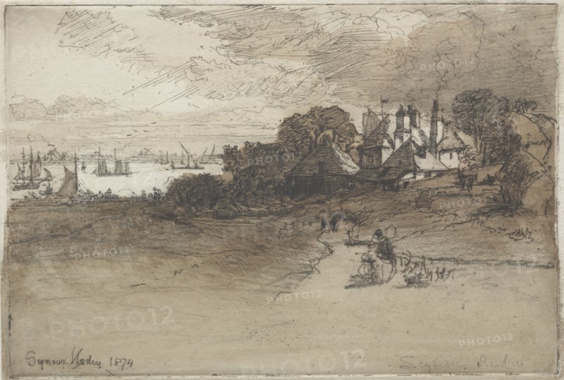 An Essex Farm, 1874. Francis Seymour Haden (British, 1818-1910). Etching