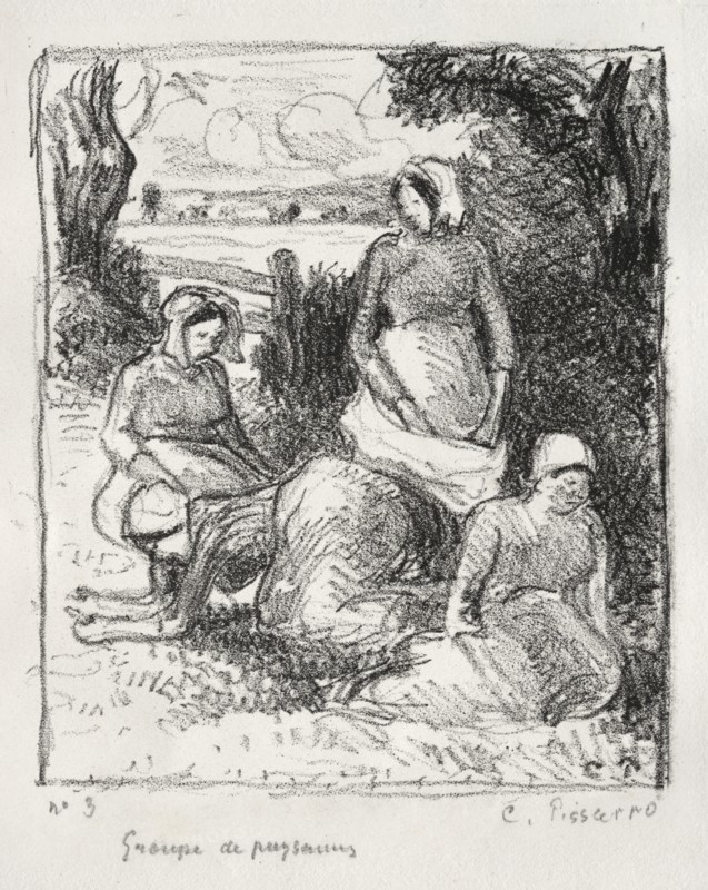 Group of Peasants, c. 1896. Camille Pissarro (French, 1830-1903). Lithograph
