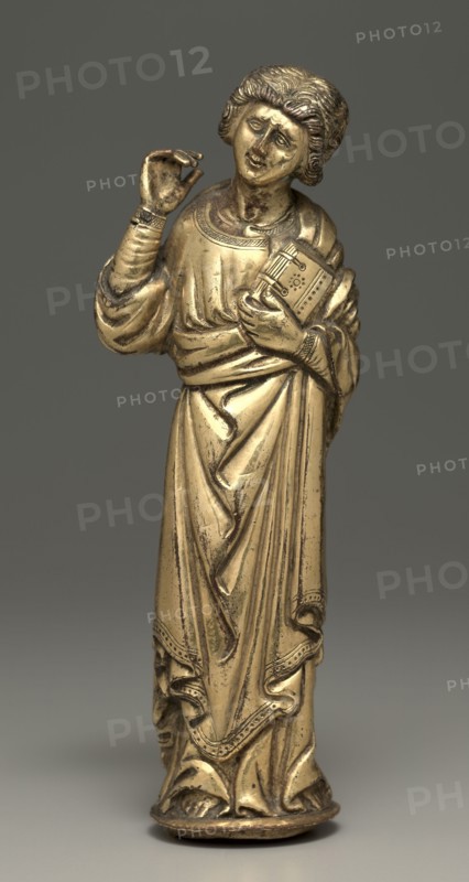 Mourning Saint John the Evangelist, early 1400s. Austria, Upper Rhine, 15th century. Gilt copper; overall: 14.6 cm (5 3/4 in.).