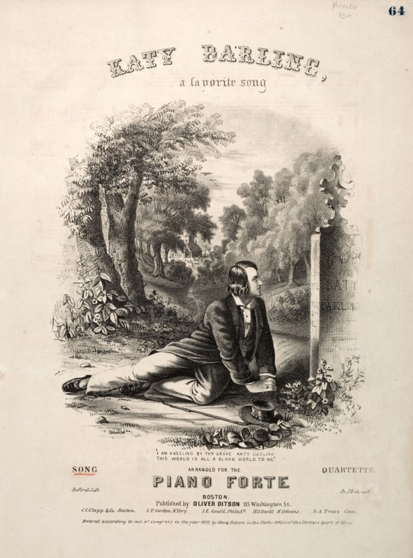 Katy Darling - Sheet Music Cover. Winslow Homer (American, 1836-1910). Lithograph