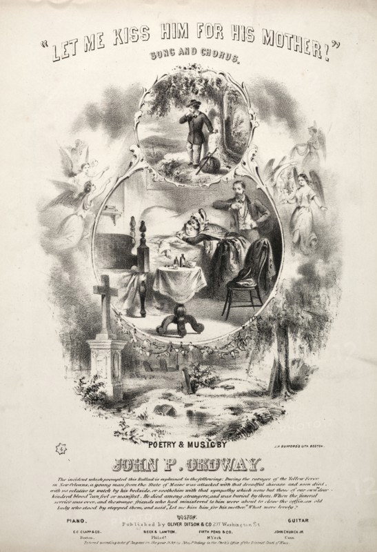 Let me Kiss him for his Mothers - Sheet Music Cover. Winslow Homer (American, 1836-1910). Lithograph