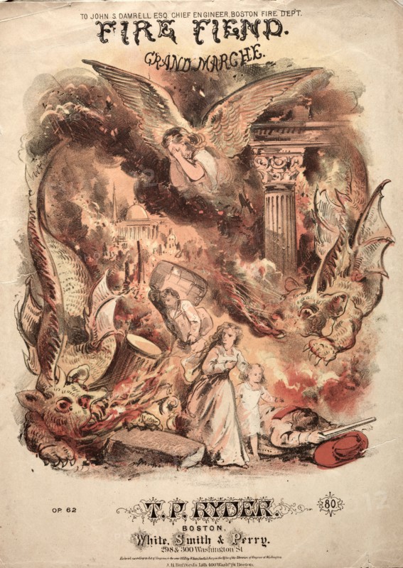 Fire Fiend - Sheet Music Cover. Winslow Homer (American, 1836-1910). Lithograph