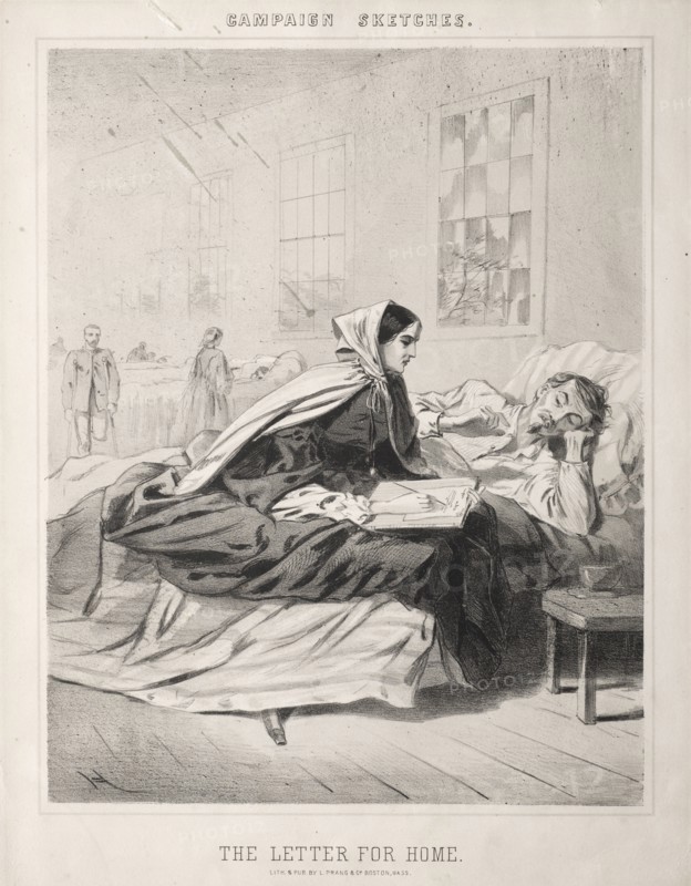 Campaign Sketches:  The Letter for Home, 1863. Winslow Homer (American, 1836-1910). Lithograph