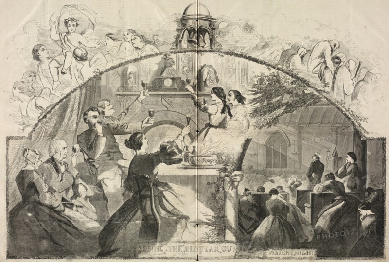 Seeing the Old Year Out, 1861. Winslow Homer (American, 1836-1910). Wood engraving