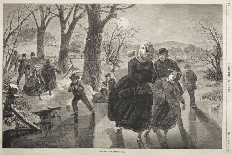 The Skating Season - 1862, 1862. Winslow Homer (American, 1836-1910). Wood engraving