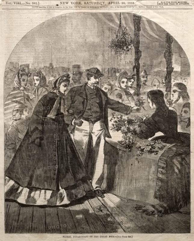Floral Department of the Great Fair, 1864. Winslow Homer (American, 1836-1910). Wood engraving