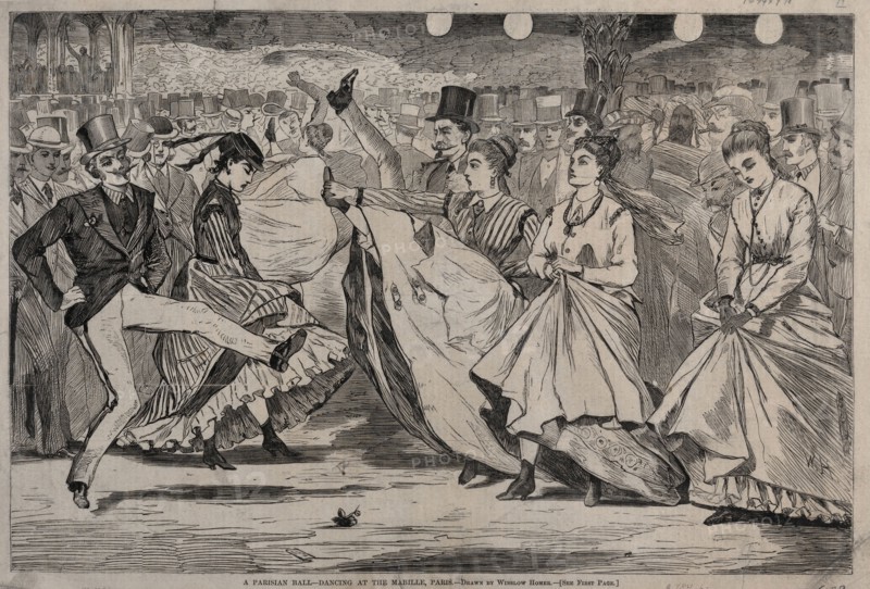 A Parisian Ball - Dancing at the Mabille, Paris, 1867. Winslow Homer (American, 1836-1910). Wood engraving