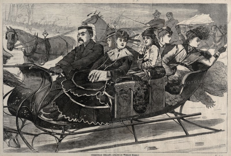 Christmas Belles, 1869. Winslow Homer (American, 1836-1910). Wood engraving