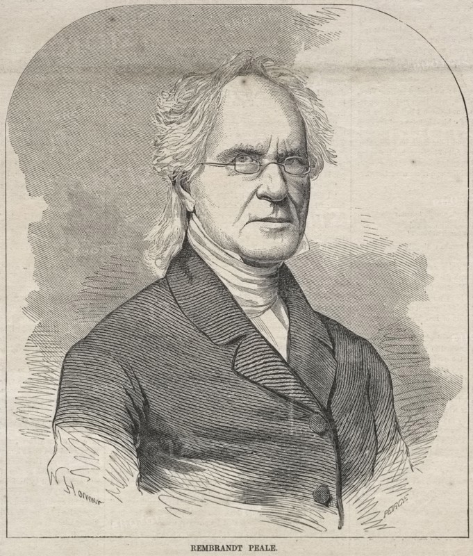 Rembrandt Peale, 1857. Winslow Homer (American, 1836-1910). Wood engraving