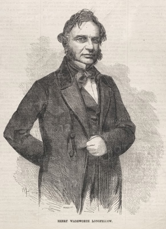 Henry Wadsworth Longfellow, 1858. Winslow Homer (American, 1836-1910). Wood engraving