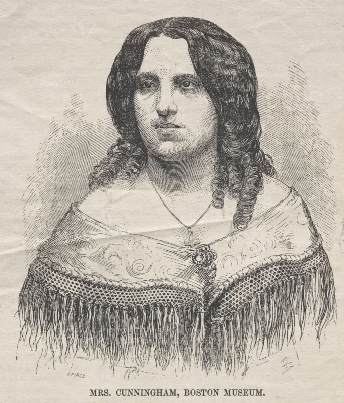 Mrs. Cunningham, Boston Museum, 1859. Winslow Homer (American, 1836-1910). Wood engraving