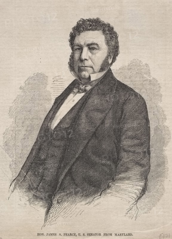 Hon. James A. Pearce, U. S. Senator from Maryland, 1859. Winslow Homer (American, 1836-1910). Wood engraving