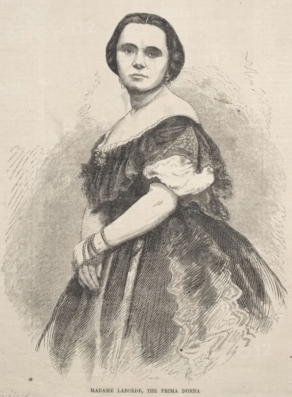Madame Laborde, the Prima Donna, 1859. Winslow Homer (American, 1836-1910). Wood engraving
