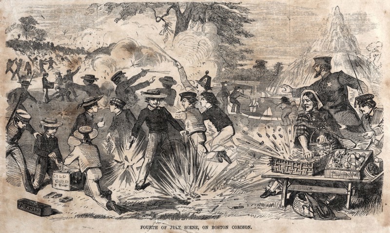 Fourth of July Scene, on Boston Common, 1859. Winslow Homer (American, 1836-1910). Wood engraving