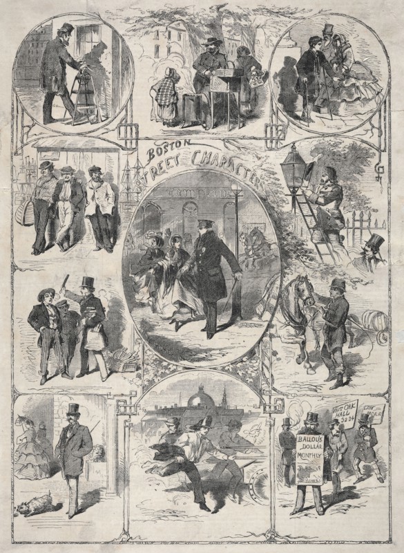 Boston Street Characters, 1859. Winslow Homer (American, 1836-1910). Wood engraving