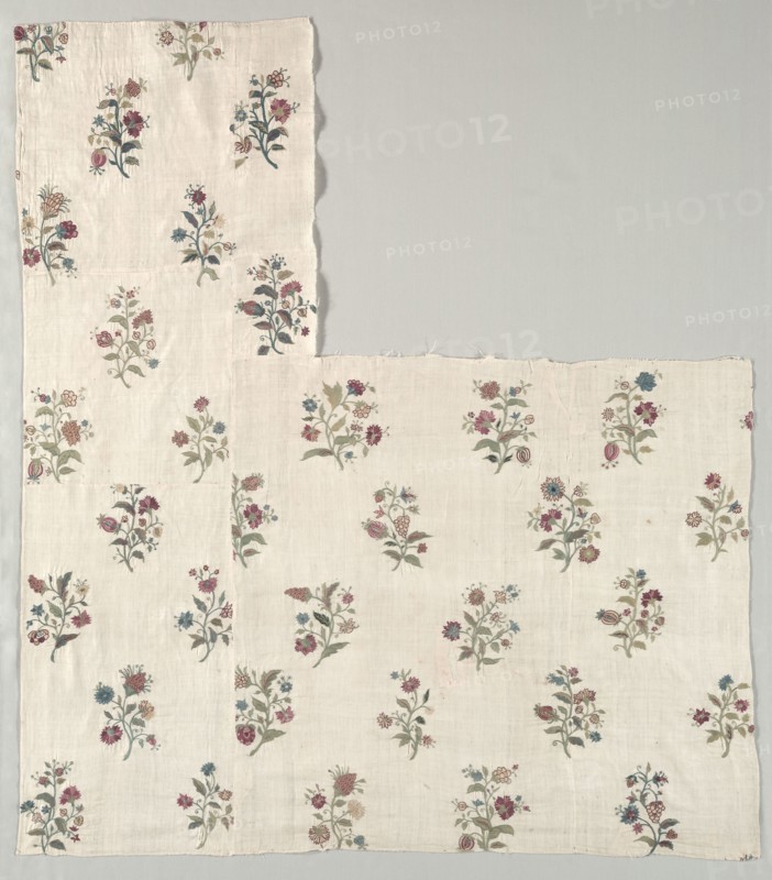 Embroidered Cover, 1700s. France, 18th century. Embroidery, silk; overall: 119.4 x 133.4 cm (47 x 52 1/2 in.)
