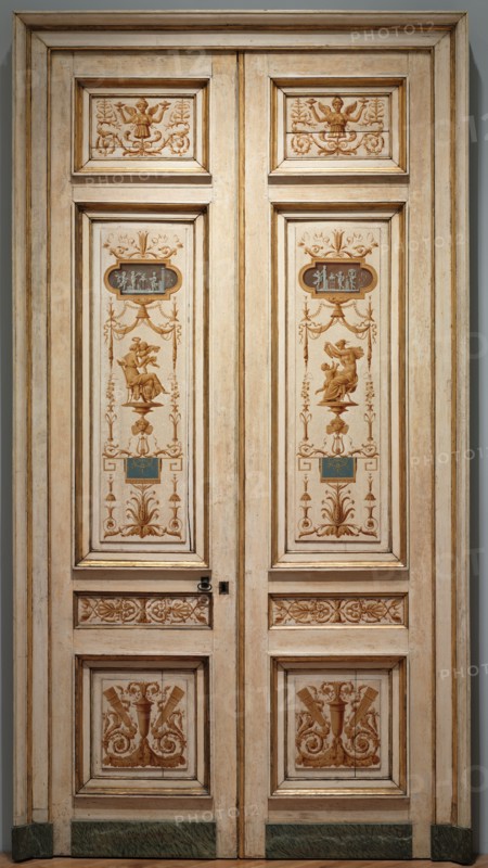 Double-Leaf Doors, 1790s. Pierre Rousseau (French, 1751-1829). Oil on wood; framed: 287 x 154 x 6 cm (113 x 60 5/8 x 2 3/8 in.); unframed: 274 x 63 cm (107 7/8 x 24 13/16 in.).