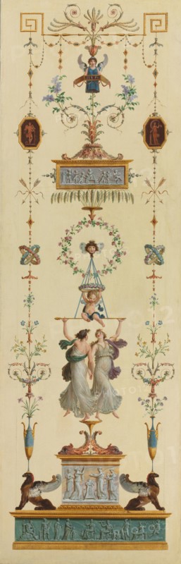 Decorative Panel, 1790s. Pierre Rousseau (French, 1751-1829). Oil on canvas; unframed: 264 x 85 x 3 cm (103 15/16 x 33 7/16 x 1 3/16 in.).