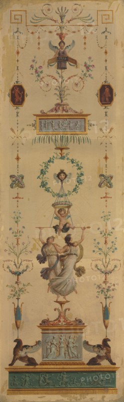 Decorative Panel, 1790s. Pierre Rousseau (French, 1751-1829). Oil on canvas; unframed: 264 x 85 x 3 cm (103 15/16 x 33 7/16 x 1 3/16 in.).