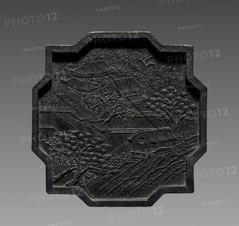 Ink Cake, 1736-95. China, Qing Dynasty (1644-1911), Qianlong reign (1736-95). Ink cake; overall: 3.9 x 3.9 cm (1 9/16 x 1 9/16 in.).
