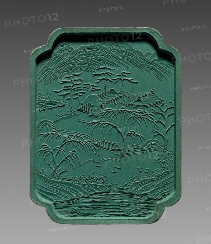 Ink Cake, 1736-95. China, Qing Dynasty (1644-1911), Qianlong reign (1736-95). Ink cake; overall: 6.4 x 4.8 cm (2 1/2 x 1 7/8 in.).