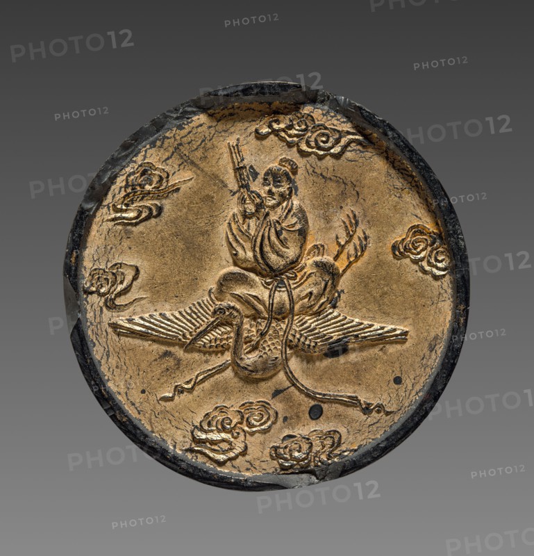 Ink Cake with Wang Ziqiao, c. 17th-18th Century. Attributed to Fang Yulu (Chinese). Ink cake; diameter: 5.4 cm (2 1/8 in.).