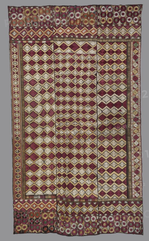 Hanging (Phulkari work), c. 1875-1900. India, Punjab, Late 19th century. Embroidered silk on cotton; overall: 254 x 147.3 cm (100 x 58 in.).